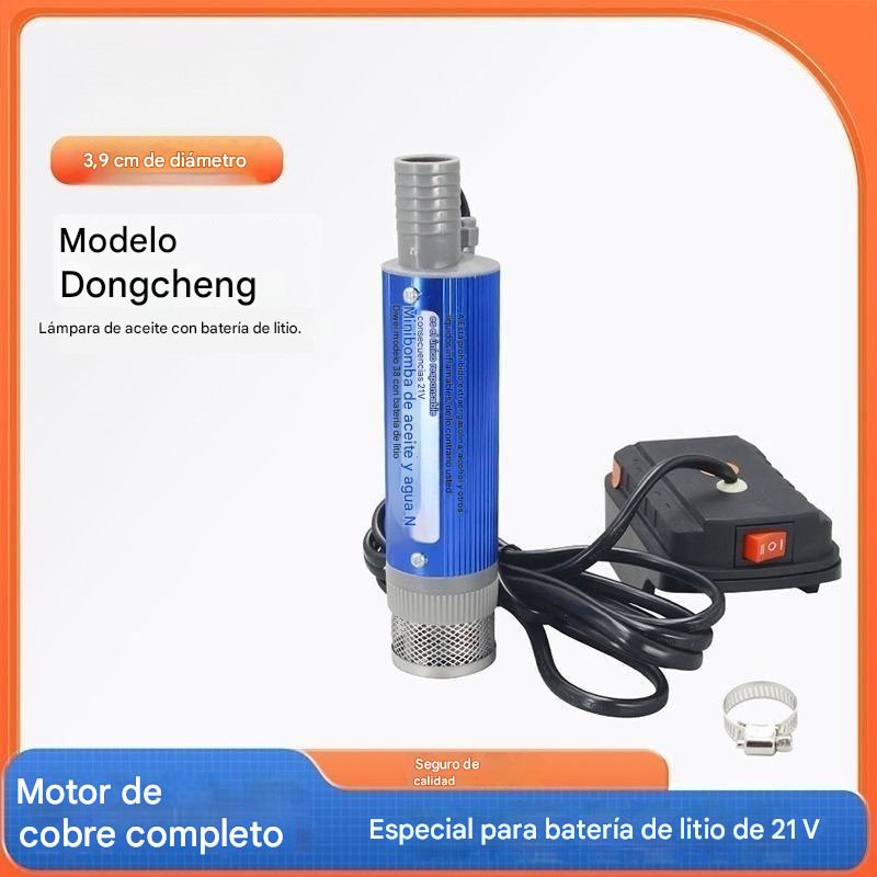 Nueva bomba de aceite con batería de litio Denaqi, 21 V, bomba de aceite y agua de doble uso, batería de litio