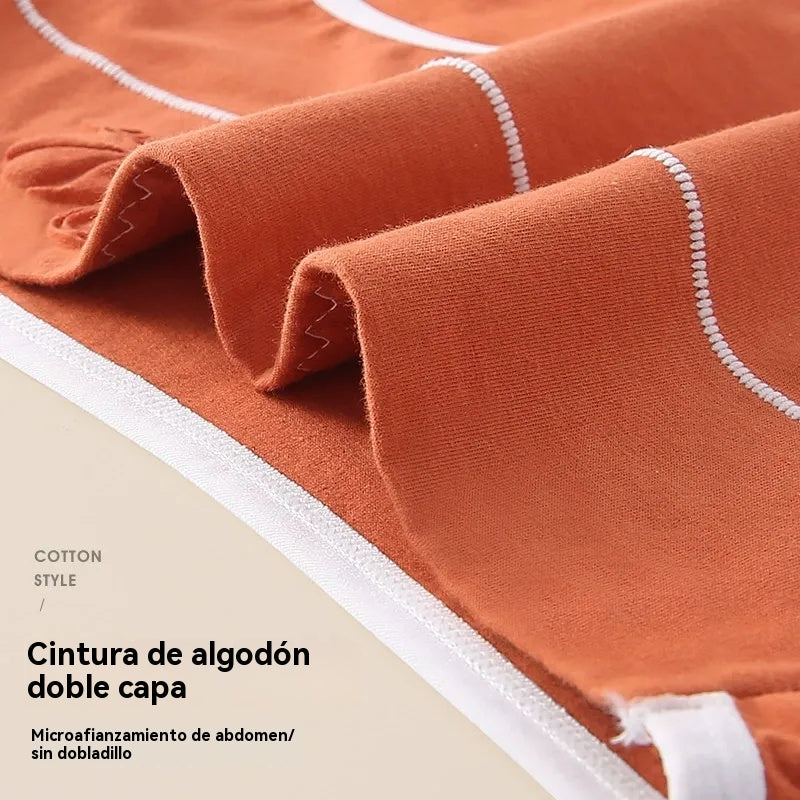 【7 artículos】Ropa interior de algodón puro de cintura alta para mujer, antibacteriana con grafeno 7A