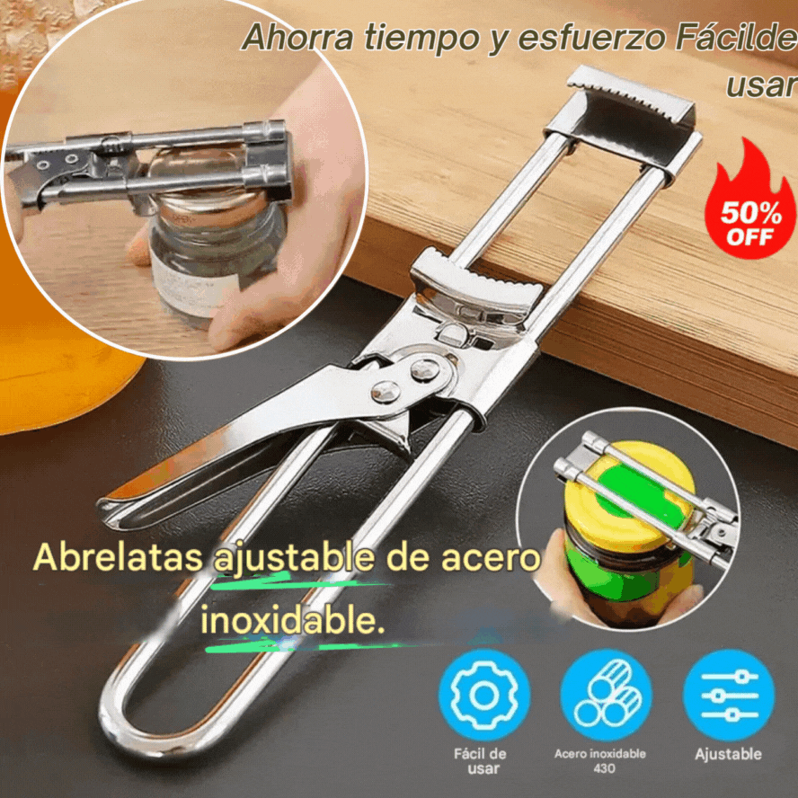 ⏰⏰¡Oferta por tiempo limitado!🔥🥫Abridor de botellas multifuncional de acero inoxidable