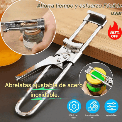 ⏰⏰¡Oferta por tiempo limitado!🔥🥫Abridor de botellas multifuncional de acero inoxidable