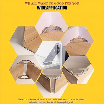 🛍️【20 unidades】🛠️🪑Conector de esquina universal para muebles de acero inoxidable