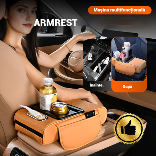 Almohadilla universal 4 en 1 para reposabrazos de coche de cuero