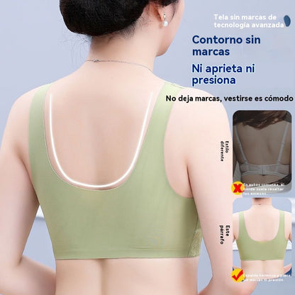💖💖😍😍【49% de descuento】【Paquete de 2】Sujetador sin aros para mujer, cierre frontal ❤️【40-100 kg】