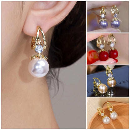 【Compre uno y llévese otro gratis】 Pendientes de plata con perlas de lujo francés de nuevo estilo