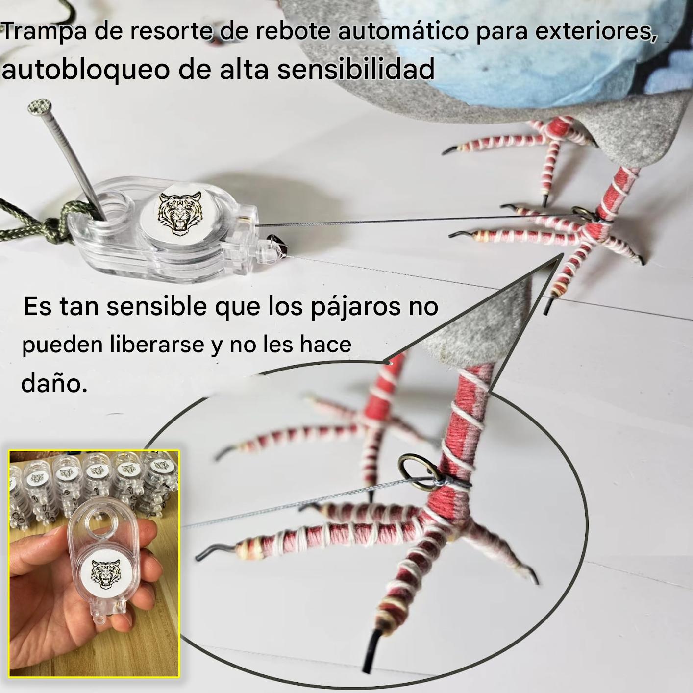 🐓🐦🔥【1 juego de 4 piezas】Trampa de resorte para exteriores, trampa de bloqueo automático de alta sensibilidad