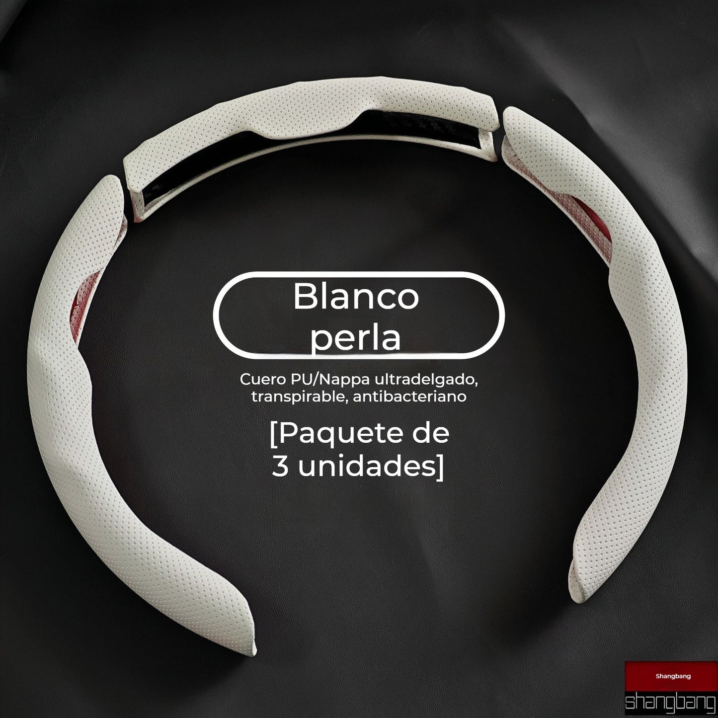 🚗Volante de cuero para coche, adecuado para todas las estaciones, antideslizante, absorbe el sudor y resistente al desgaste.