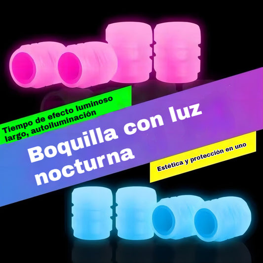 Tapas de válvulas luminosas para automóviles, vehículos eléctricos, motocicletas, bicicletas, camiones y neumáticos; tapas de válvulas reflectantes súper brillantes.