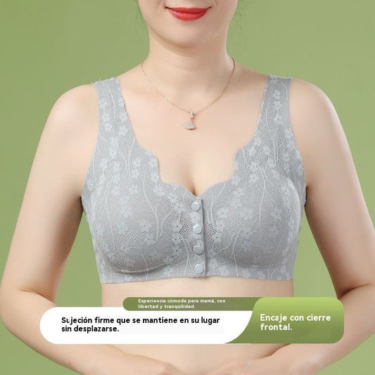 【49% de descuento】【Paquete de 2】Sujetador sin aros para mujer, cierre frontal ❤️【40-100 kg】