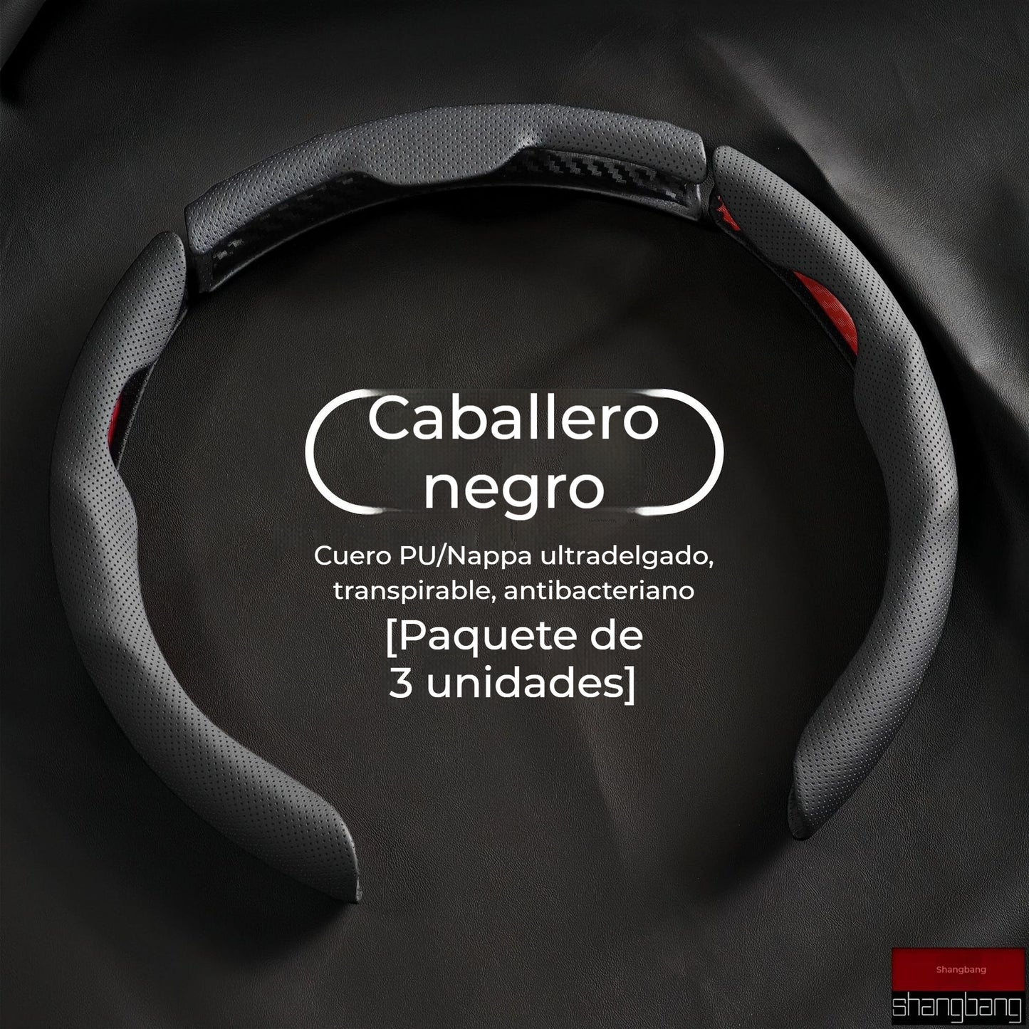 🚗Volante de cuero para coche, adecuado para todas las estaciones, antideslizante, absorbe el sudor y resistente al desgaste.