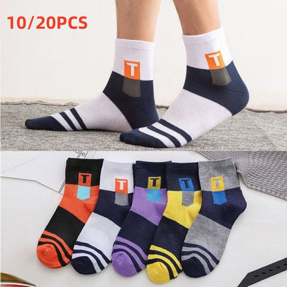 🧦【10 pares】Calcetines deportivos transpirables, antiolores y absorbentes del sudor para hombre