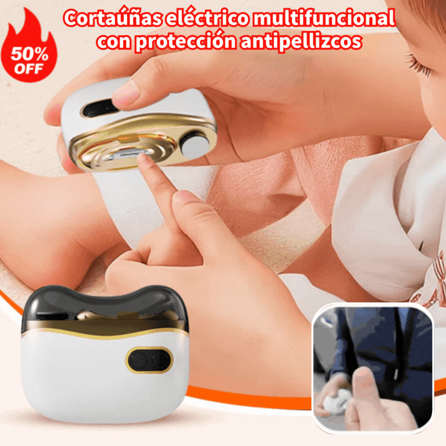 ⏰⏰Oferta por tiempo limitado:💅🔥 Lima de uñas eléctrica multifuncional, cortauñas eléctrico con protección antipellizcos