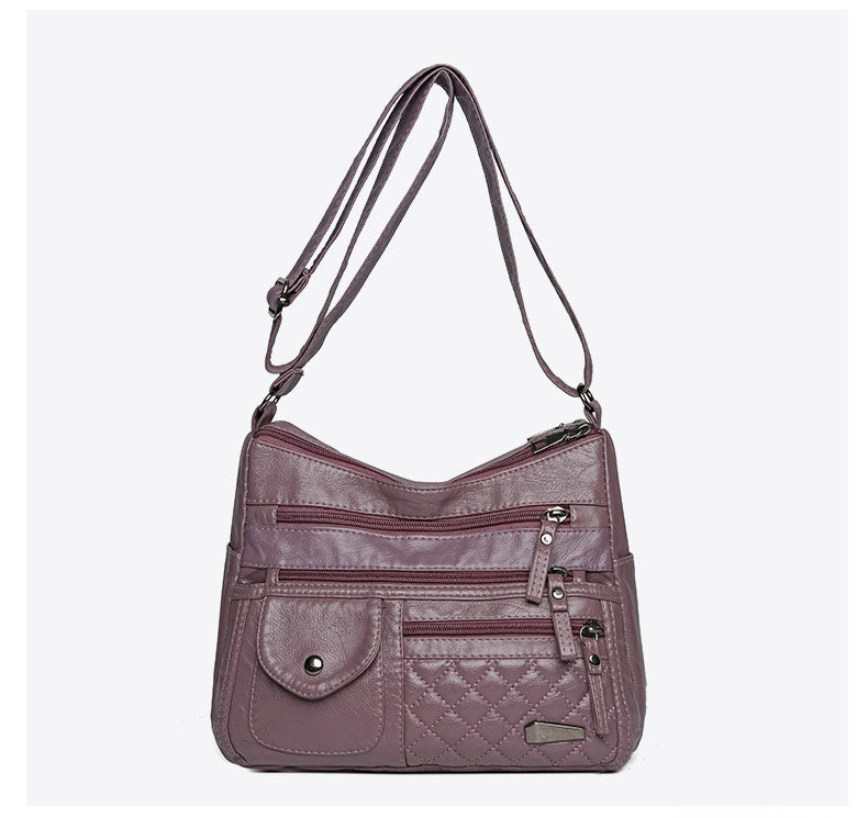 🔥Bolso de cuero suave de gran capacidad y múltiples capas para mujer