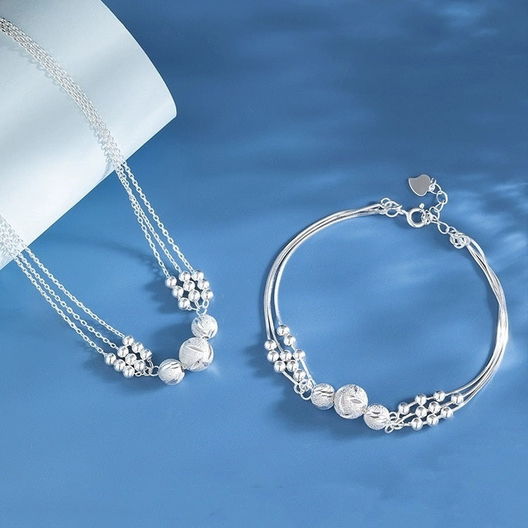 🔥【Compra 1 y llévate 1 gratis】🔥✨Collar ligero y lujoso + pulsera de cuentas de la suerte