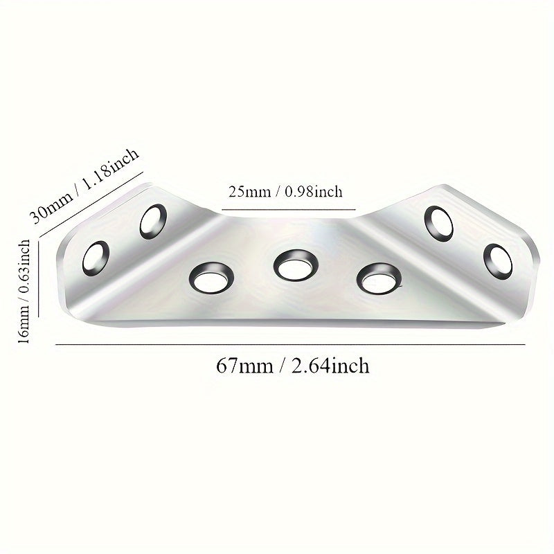 🛍️【20 unidades】🛠️🪑Conector de esquina universal para muebles de acero inoxidable