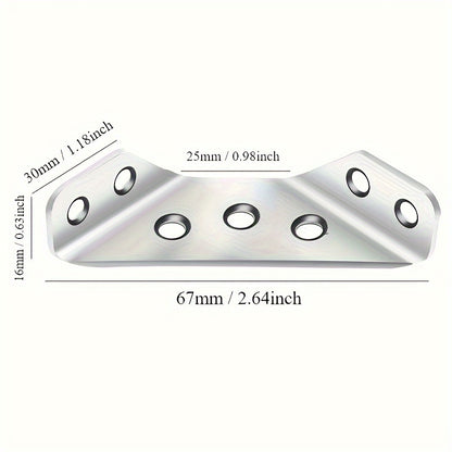 🛍️【20 unidades】🛠️🪑Conector de esquina universal para muebles de acero inoxidable