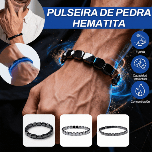 【Compra 1 y llévate 1 gratis】🔥Pulsera de energía de hematita y ónix negro｜Recupera tu fuerza y confianza masculina
