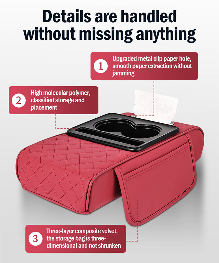 Almohadilla universal 4 en 1 para reposabrazos de coche de cuero