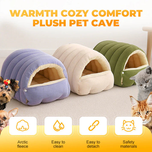 Cama de felpa para mascotas cálida y cómoda